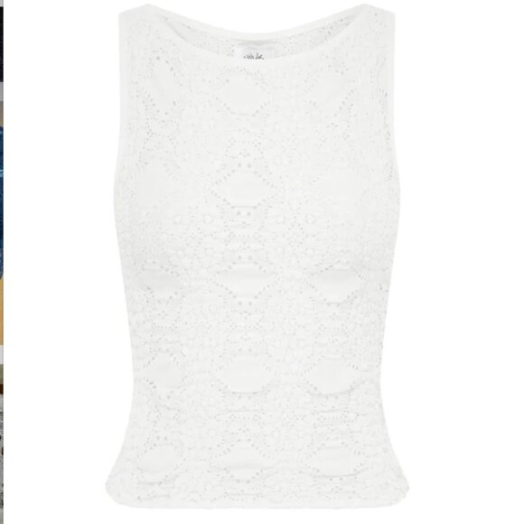 White Maeve Top (sz M) - Picture 1 of 13